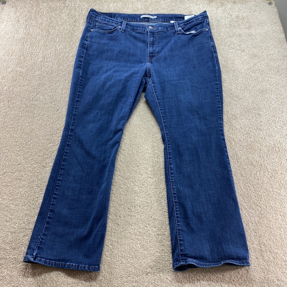 Levis Classic Bootcut Jeans Womens 20W S Blue Stretch Denim Mid Rise